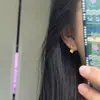 Nuevo Clavo de Oreja Hoja de Arce para Mujer Estilo Mori de Lujo Ligero Clavo de Hueso de Oreja Hoja Dorada Mini Borla Joyería para Oreja