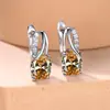 Pendientes de circonita cúbica transfronterizos, minimalistas, superventas, de comercio exterior, lujo ligero, elegantes, nuevos, modernos y estilosos para mujer, con un diseño único y de alta gama