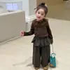 Camiseta Básica de Malha com Gola Volumosa Estilo Princesinha Suave Estilo Coreano Maiyoyo para Meninas