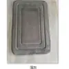 Alfombrilla de baño, Juego de tres piezas para baño del hogar, Alfombrilla absorbente antideslizante, Alfombrilla de suelo de terciopelo coral de color sólido simple transfronteriza