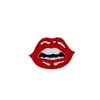 Joyería de Comercio Exterior Aleación Broche Labios Rojo Fuego Aceite Goteando Ramillete Insignia de Expresión Labial Decoración Creativa para Cuello de Abrigo