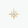 Liga de Titânio G23 Estrela de Oito Pontas Gota d'Água Zircônia Stud para Osso da Orelha F136 Grau de Implante Stud Coclear Joias para Piercing Atacado para Mulheres