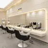 Espejo de Mesa de Salón de Peluquería de Moda con Espejo Colgante Grande, Espejo de Salón de Peluquería con Luces para Permanentes, Tintes y Cortes de Cabello, Otros