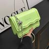 Bolsa Estilo Tweed Bolsa Feminina 2023 Nova Doce Menina Corrente de Coração Pequena Bolsa Quadrada Nicho Popular Elegante Bolsa Transversal