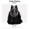 Nova Mochila Transfronteiriça para Mulheres, Moderna e Fashion, Bolsa Feminina de Grande Capacidade, Mochila Casual de Viagem, Bolsa Escolar Simples de Couro Macio