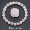 Pulseira Popular de Cristal Transfronteiriça 8mm Esmeralda Vermelha Ametista Cristal Morango Lápis Lazúli Pulseira de Pedra Natural Fábrica Atacado