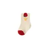 Calcetines para bebé, nueva colección de otoño, algodón peinado, diseño de danza del león, calcetines de princesa de la suerte para niñas, adecuados para niños mayores y bebés, rojo brillante para el Año Nuevo
