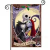 Bandeira Popular de Jardim para Halloween da Amazon Rosto de Fantasma de Abóbora Impresso Material de Linho Bandeira de Decoração para Jardim Externo