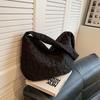 2023 Nova Moda Senmeng Casaco de Algodão Acolchoado Grande Capacidade Bordado Rhombic Bolsa Tote Bolsa Feminina Outono Bolsa de Ombro Único Bolsa Crossbody