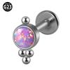 Titanio G23 Ópalo dientes internos labio uña ARC triángulo flor multi-estilo pedrería anillo labial rosca interna cartílago de la oreja aretes