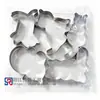 Juego de 5 piezas de cortadores de galletas con forma de gato para hornear, fondant DIY, cortadores de galletas de acero inoxidable, moldes para bollos al vapor con forma de caricatura y moldes para repostería