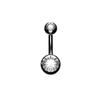 Piercing de umbigo em formato de coração europeu e americano transfronteiriço, com fecho de umbigo, prego de umbigo, piercing de umbigo Planeta Lua Chifre em estoque atacado