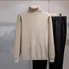 Suéter casual de punto para otoño e invierno con cuello alto apilado, nueva colección de punto al por mayor, top cálido de capa base de cuello alto, ropa para hombre transfronteriza