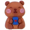 Capybara de borracha macia em PVC, melhor venda transfronteiriça, figura 3D, material escolar divertido para estudantes, ponta e tampa de caneta, lápis