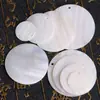 Piezas Redondas de Concha de Agua Dulce 20-60 mm Agujero Lateral Sin Agujero Piezas Redondas de Concha Todo Blanco Accesorios para Pasador de Pelo Pendiente diy