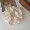Scrunchie de Tecido com Renda de Bolinhas para Menina Estilo Francês Doce Versátil Fofo Rabo de Cavalo Prendedor de Cabelo Acessório de Cabelo Estilo Ruth
