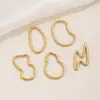 Acero Inoxidable Chapado en Oro de 18K, Accesorios Geométricos Huecos con Forma de Rayo para Pendientes, Collares y Colgantes Hechos a Mano