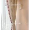 Cortina Textura Fina de Vinco Japonês Sala de Estar Quarto Janela Saliente Varanda Branco Creme Acabamento com Bolas de Cabelo de Menina