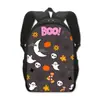 Mochila Leve de Grande Capacidade Estampada Série Halloween Transfronteiriça 2026 para Alunos do Ensino Fundamental e Médio, Bolsa para o Dia a Dia
