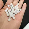 Contas de vidro branco 6,8,10mm Contas soltas para DIY Acessórios de joias Artesanato em jade Contas atacado