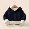 Fábrica da Marca Dropshipping Moletom com Capuz Infantil com Lã, Moletom com Capuz para Meninos, Top de Lã, Espessado
