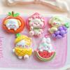 Accesorios de Resina de Animales Frutales Conejo Sandía Gato Piña Cerdo Melocotón Pasador Zapatos Accesorios para Termo Accesorios