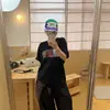 Gafas de Sol Dulces y Frescas Estilo Americano y Camiseta Blanca de Manga Corta con Estampado de Cachorro para Mujer, Top de Algodón Puro Pesado Suelto y Versátil de Verano