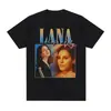 Camiseta con Estampado de la Cantante Lana Del Rey Moda Femenina Hip Hop Hombre