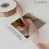 Cinta de Gasa de Nieve Translúcida Flor de Seda 2.5cm 100 Yardas Material para Lazos de Pasteles y Accesorios para el Cabello