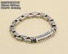 Venta al por mayor de fábrica Plata de ley S925 cadena de cuadrícula a cuadros Maldición Daming pulsera retro de plata tailandesa para hombre cadena de caja de personalidad