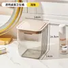 Lixeira de Mesa Cozinha Tipo Prensa Tampa Articulada Escritório Casa Sala de Estar Cesto de Papel Capacidade 4L Lixeira de Mesa