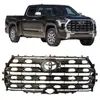 Yubo es adecuado para Toyota Tundra 2022 Tundra Parrilla Media Chapada en Negro 53101-0C160
