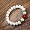 Pulsera Auténtica de Cuentas de Astas de Ciervo, Cuentas Dzi para DIY, Turquesa, Accesorios de Ágata, Artesanías de Hueso y Astas