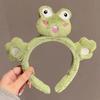 Bonito pequeno sapo faixa de cabelo faixa de cabelo máscara facial feminina urso de pelúcia Internet celebridade headband grampo de cabelo acessórios de cabelo