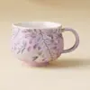 Taza de té pequeña Wisteria Chunying, un juego de té de cerámica de alta gama y personalizado para uso individual, con una taza de té con asa, perfecta para té y café