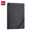 Libreta de Cuero Deli 22215 Material PU Libreta de Negocios 25K con Inserto para Pluma Correa Diagonal Libreta A5 Venta al por Mayor