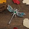 Nuevo Broche de Libélula Grande Creativo Europeo y Americano, Pin de Insecto de Jade Imitación Moderno y Simple, Accesorios de Ramillete para Abrigo Exagerado para Mujer