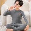 Ropa interior térmica sin costuras de terciopelo de doble cara para niños, ropa de otoño para niños y niñas, pantalones largos, pijamas de superficie AB de invierno para niños grandes