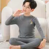 Conjunto de Ropa Interior Térmica para Niños, Conjunto de Otoño para Niños De Rong, Pijamas de Invierno para Niños Mayores, Ropa Interior Base para Estudiantes Niñas