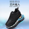 Sapatos de Terahertz Estilo Primavera e Outono, Couro Completo, Impermeável, Preto, Sapatos de Viagem Antiderrapantes, Sapatos de Terapia Magnética com Vibração Magnética, Sapatos de Massagem com Pulso Elétrico