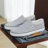 Sapatos Slip-On de Tecido Old Beijing para Mulheres, Sapatos Versáteis de Cano Baixo Tendência Ins, Sapatos Brancos Casuais para Casais, Sapatos de Lona