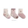 Calcetines de invierno para bebé, de felpa gruesa y cálida, con rayas y flores, para recién nacidos, para niños y niñas.