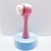 Cepillo Facial de Lana Suave y Silicona de Doble Cara Cepillo Manual de Limpieza Removedor de Maquillaje Elimina Puntos Negros Limpieza Profunda Herramienta de Maquillaje para Poros