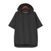 Camiseta de Color Sólido Simple Estilo Coreano de Verano con Cordón Sudadera con Capucha para Mujer de Verano Manga Corta Holgada Dividida 100.00kg Campus Versátil