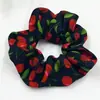 Diadema Linda con Estampado de Fresas y Cerezas Banda Elástica Suave para el Cabello Cuerda Dulce para Cola de Caballo Femenina Adorno para el Cabello