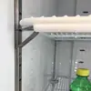 Tiras de tarjeta para refrigerador tiras de soporte para estante de congelador tiras de rejilla de acero inoxidable hebillas estante de almacenamiento tiras de escalera accesorios de rejilla de alambre para congelador