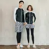 Traje de mergulho Coreia do Sul masculino e feminino manga longa maiô de água-viva dividido proteção solar emagrecedor traje de snorkeling maiô