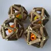 Polygonum hydropiper bola exquisita bola de hierba gatera juguete para gato molienda de dientes resistente a la mordida gato auto-Hi limpieza de dientes divertida bola de juguete para gato