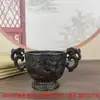 Artefactos Antiguos del Año Qianlong de la Dinastía Qing Dragón y Fénix en Relieve Chengxiang Incensario de Cobre Horno de Aromaterapia Adornos Antiguos Varios Bronce Viejo
