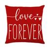 Día de San Valentín Transfronterizo Felpa Corta a Cuadros Enano Letra Estampado a Cuadros Funda para Cojín de Sofá de Sala de Estar Decoración Festiva